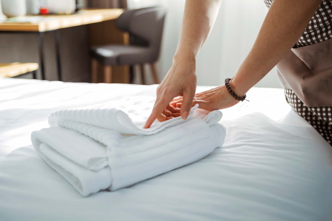 Asciugamani freschi e puliti - Pulizie albergo
